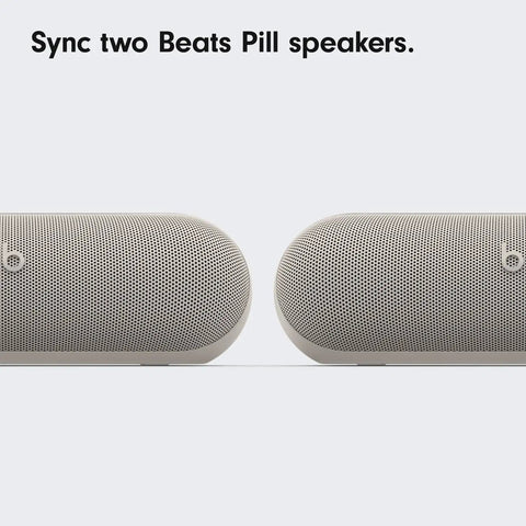 Two Pill Wireless Bluetooth Speakers And Portable USB C Charger With All Day Battery Life IP67 Water Resistant Light Gray