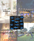 65 Feet Heavy Duty Extension Cord With 13 Evenly Spaced Outlets And Blue Indicator Lights in various settings