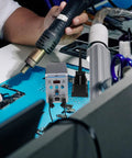 Digital Soldering Iron Station 700W Max With Hot Air Rework Quick Heating Precise Temperature Control in electronics repair.