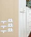 Set Of 3 White Ball Catch Latches For Cabinets And Cupboards Marine Grade Door Closures That Snap With Spring Back Plates Plastic Roller Catches Durable Cabinet Hardware For Home Improvement And Boat Projects installed on white cabinet doors