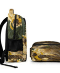 Side view of Jungle Monkey Banana Printed Unisex Backpack With Large Capacity, Durable Polyester Daypack For School And Travel