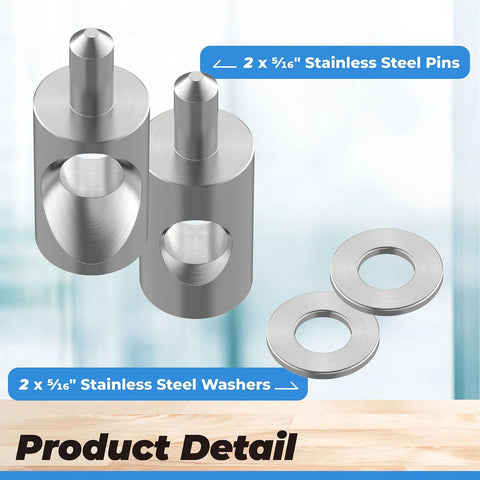 Two Pack Shower Door Pivot Hinge Pin Kit With 5/16 Inch Washers Heavy Duty Stainless Steel Hardware Glides Like Butter For Framed Glass Bathrooms Easy Swap Upgrade featuring stainless steel pins and washers.
