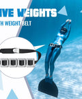 All Around Dive Weights Set For Scuba And Freediving With Nylon Weight Belt And Metal Quick Release Buckle in underwater use