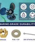 All In One Marine Prop Nut Kit With Spacer And Cotter Pin For Outboard Motors 40 140 HP nut, spacer, pin materials shown