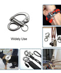 Rock Solid 316 Stainless Steel Snap Shackle Quick Release Swivel Bale Hook for versatile use in marine and outdoor settings.