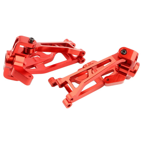 Red aluminum parts of Beefed Up Front Aluminum Suspension Arms And Front Steering Block Upgrade Kit For One Fourteenth Scale RC Cars