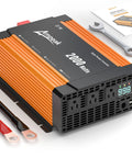 Reliable Workhorse 2000 Watt Power Inverter With Wireless Remote And Dual Usb 4000W Surge Kick Ultra Quiet 52 Db Fan Lcd Screen High Efficiency Battery Converter For Rv Car Truck Off Grid Adventures, positioned on a white surface.