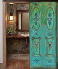 Hand-Carved Authentic Barn Door For Interior And Exterior Use, Custom Size 71x34 Inch Front Door, Sliding Or Hinged