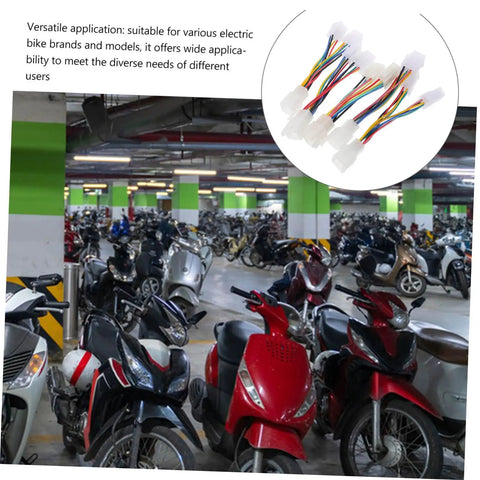 Five Piece Electric Bike Motor Cable Extension Harness Set for quick easy install in underground parking with motorbikes