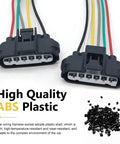 2 Pack 6 Pin Throttle Body Pigtail Connector For TPS Sensor with six wire harness in durable black plastic, universal fit