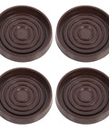 Round Rubber Furniture Coasters Non Slip Feet Pads For Tables And Chairs Easy To Install Noise Reducing Protector Cups 4 Pack