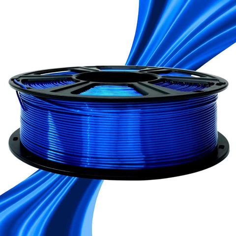 Silk Royal Blue PLA Filament 1Kg Spool 1.75mm For 3D Printing With High Detail Glossy Silk Finish Tolerance 0.03mm Ideal For Arts And Crafts Projects Today.