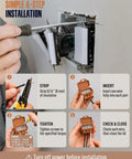 Simple 4-step installation guide for Rock Solid Pro Grade Aluminum To Copper Wire Connectors 3 Port Screw Terminal Blocks.