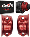 Red Lightning Logo Brake And Clutch Perch Half Clamps For Harley Touring Softail Sportster Dyna 1996 Later, box and clamp details