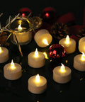 Battery Operated LED Tea Lights Set Of 100 Flameless Tealights With Warm Yellow Glow For Weddings Parties And Home Decor