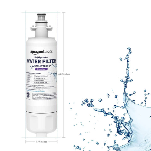 Two Pack LG LT700P Refrigerator Water Filter Replacement With Premium Filtration For Fresh Taste And Odor Reduction, NSF Certified filter