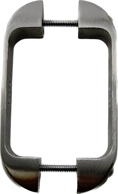Cast Stainless Steel Dual Sided Door Pull Set For 1 Inch Doors With Included Fasteners, showing two connected pulls.