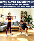 Turn Your Dumbbells Into An EZ Curl Bar With 200Lb Capacity, Adjustable Weight Bar For Home Gyms, people using converter in living room