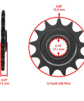 Red Drive Chain And Sprocket Kit For Honda CRF250R 2004 To 2010 With Master Link And Rivet Link Front Sprocket 13 Teeth Steel C49