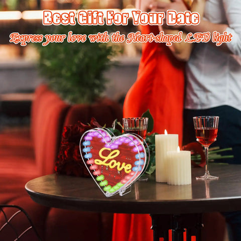 Heart Shaped LED Soldering Kit With Diffused 4 Pin RGB LEDs Love Filament DIY Electronics Project as romantic table decor