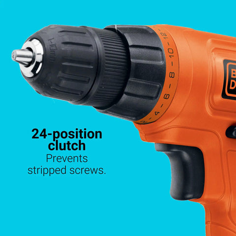 20V Cordless Power Drill Driver Kit With 30 Piece Bit Set Battery And Charger Included Soft Grip Handle 24 Position Clutch For Precise Driving And Screwdriving Great For DIY Projects