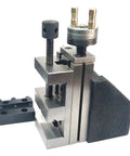 Mini Vertical Milling Slide With Precision 2 Inch Steel Vise featuring rugged construction and adjustable clamps for precise machining.