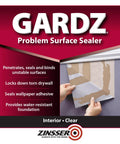 Problem Surface Sealer Kit, Gallon Size, Clear, 4 Pack For Drywall Repair And Skim Coat Sealing, product packaging image.