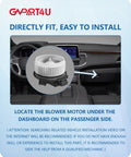Front HVAC Blower Motor For 2009-2018 Dodge Ram 1500 2500 3500 Bolt-On Heavy Duty Replacement Fan Assembly straight fit under dashboard.