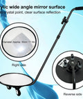 Under Vehicle Inspection Mirror With 2X Magnification Waterproof Foldable Adjustable Angle Lightweight Acrylic Mirror for truck undercarriage checks showing front and reverse sides