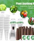 Grow Anything Indoor Hydroponics Kit For Garden Nerds With 12 Grow Sponges, 36 Pod Labels, 12 Plant Baskets Domes No Seeds Included