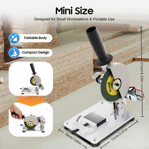 Dope Portable 4 Inch Mini Table Saw With 0 To 45 Degree Miter Desktop Metal Cutting Machine in compact design