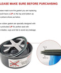 Replacement Gasket Seal Ring For High Power Blender 600W 900W Series 10 Pack Food Grade Silicone With Lip Leak Proof Durable Dishwasher Safe Keeps Blades Running Smooth And Quiet Easy Fit, top and bottom lip detail