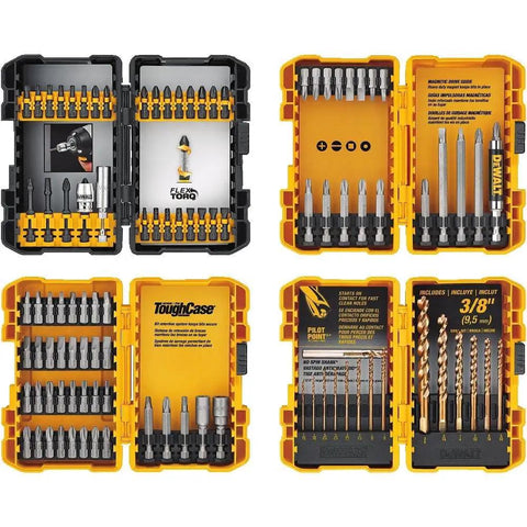 20V Max Cordless Drill Driver Kit With 100-Piece Bit Set For Home Projects, Lightweight Compact Power Tool With High Performance Motor, Includes Screwdriver Bits, Quick-Change Chuck, And Durable Carry Case shown open