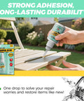Applying Clear Quick Dry Cyanoacrylate Glue For Wood Plastic Metal Glass Ceramic Leather And More For DIY Projects to wooden chair