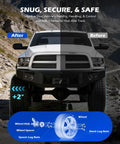 5 By 4.75 Wheel Spacers Kit 2 Inch With M12x1.5 Studs For Chevy Camaro GMC Jimmy Sonoma Buick Cadillac Oldsmobile Pontiac 87.1mm Center Bore Set Of 4 Adds Stance And Stability For Better Handling showing before and after installation with improved stance in mountainous terrain