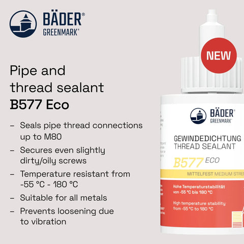 B577Eco Medium Strength Thread Sealant For Large Threads Works On All Metals 50ml Yellow Fluorescent Gasket Sealant