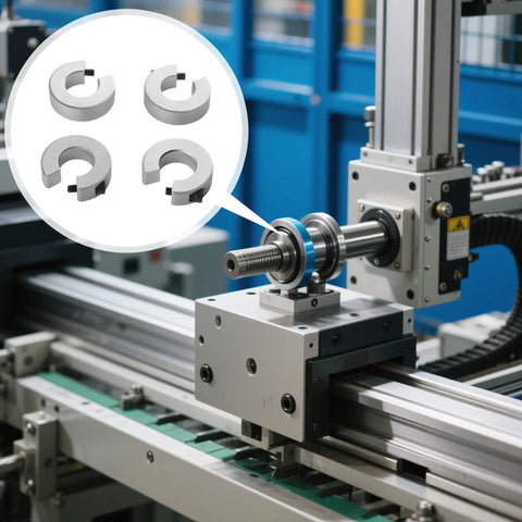 Four Pack Linear Rail Stop Collars For 20mm Shafts 20mm Bore 40mm OD 12mm Thick Aluminum With M5 Screws CNC Motion Guide System And Precision Stop Rings For Milling And CNC Machinery Built Heavy Duty And Reliable. on CNC rail shaft