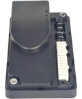 Side view of EZROAD 24V 90A motor speed controller; black plastic housing with white multi‑pin connector.