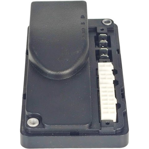 Side view of EZROAD 24V 90A motor speed controller; black plastic housing with white multi‑pin connector.