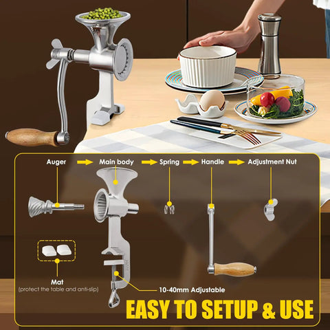 Manual Grain Mill And Stainless Steel Grinder Hand Operated With Adjustable Fineness Spring For Coffee Beans Pepper Corn Spices Grains And Rice For Fresh Ground Flour At Home Grind Like A Boss