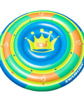 Two Person Giant Pool Float Lounger For Lake Beach Or Backyard Made From Heavy Duty Vinyl Easy To Inflate And Store 60 Inch Round Floating Island For Adults And Teens