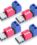 USB C Power Delivery Trigger Board Module For PD 3.0 2.0 And QC BC1.2 Testing 100W Max Output, set of four modules.