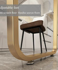 Rock Solid Industrial Metal Table Legs Two Pack Heavy Duty Square Tube Replacement Furniture Supports With Built Tough Adjustable Foot Pads For Dining Coffee Kitchen Tables with adjustable feet on a kitchen floor.