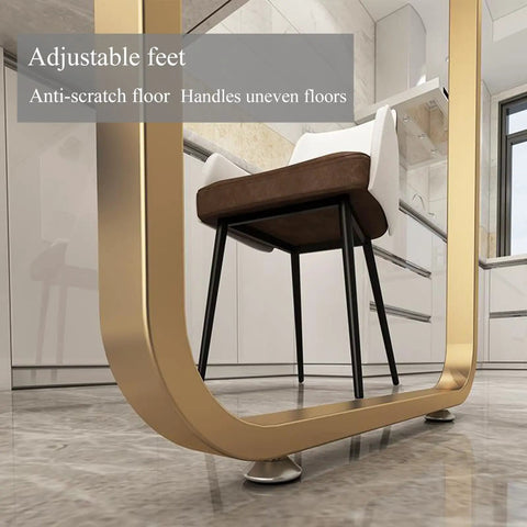 Rock Solid Industrial Metal Table Legs Two Pack Heavy Duty Square Tube Replacement Furniture Supports With Built Tough Adjustable Foot Pads For Dining Coffee Kitchen Tables with adjustable feet on a kitchen floor.