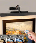 Rechargeable 12 Inch Wireless Picture Light with Dimmable LED, remote control, illuminates wall art in home