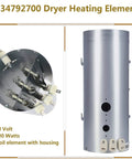DIY Friendly Dryer Repair Kit With 134792700 Heating Element, 137032600 Thermal High Limit, And 3204267 Thermostat For Electrolux Frigidaire Dryers image showing heating element and housing