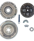 Heavy Duty Clutch And Dual Mass Flywheel Kit With 8-7/8 Inch Disc Fits 98-06 VW Audi 1.8L components view from above