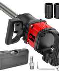 One Inch Air Impact Wrench Built Tough As Nails For Heavy Duty Repair Shops Packing 3550 Ft Lbs Of Hammering Power And 5000 Rpm Free Speed with sockets and tools.