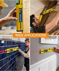 Top Shelf Heavy Duty Aluminum Digital Angle Finder With Integrated Laser Projection And Hella Precise Protractor Gauge for wall and tile measurements.
