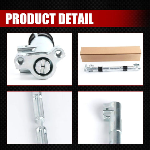 Automatic transmission steering column shift tube with plunger and bushing assembly for Ford E-Series vans; metal components.